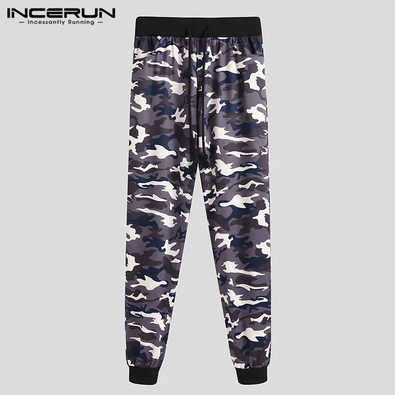 

INCERUN Men Pants Fitness Workout Gyms Pantalon Joggers Sweatpants Man Camouflage Track Pants Autumn Baggy Cargo Trousers S-3XL