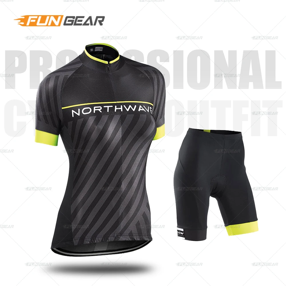 Normal Cycling Set Одежда для велоспорта Женская велосипедная одежда Джерси комплект рубашка с коротким рукавом MTB Женская одежда для езды на велосипеде летний профессиональный спортивный костюм дышащий - Цвет: Normal Cycling Set
