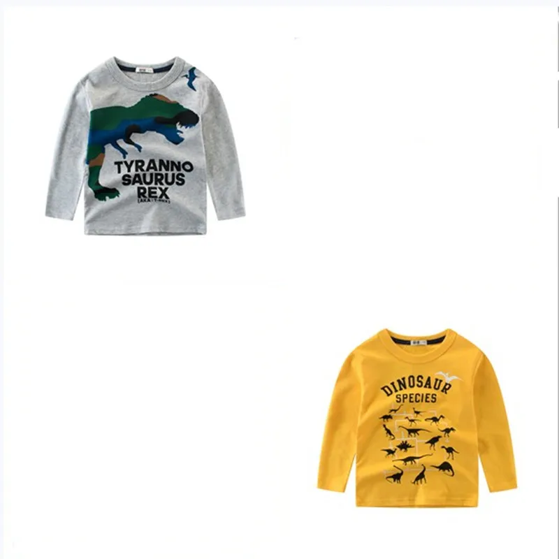 

2 Pieces/Set 2 3 4 5 6 7 Years Kids Shirts T-Shirt for Children's Children Girls Boys a Boy Shirt Child Kid's Dinosaur Kid Shirt