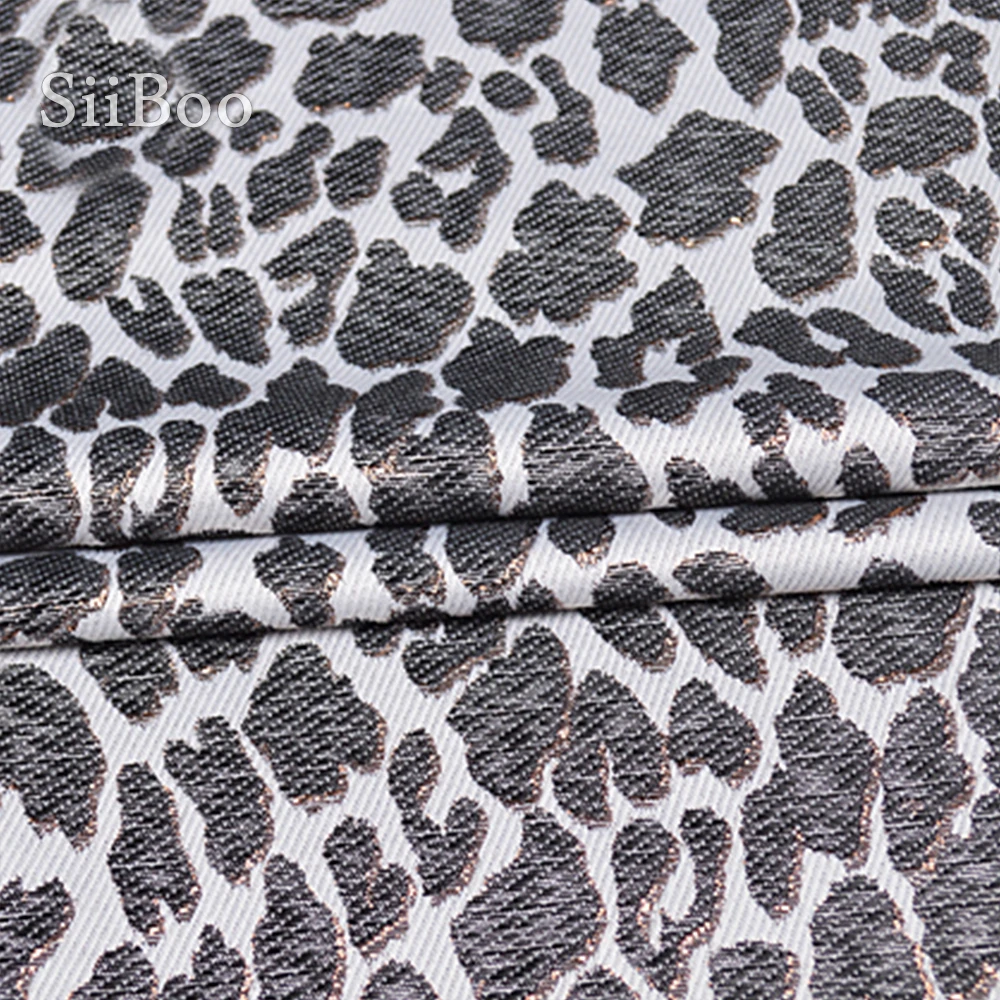 Пикантная жаккардовая ткань в американском стиле с леопардовым принтом для