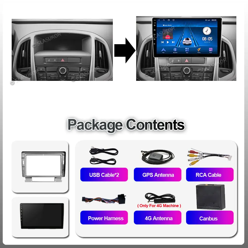 Android для Buick Excelle 2 2009 - 2015 Opel Astra J 2009-2017 мультимедийный Видеоплейер с GPS-навигацией DVD
