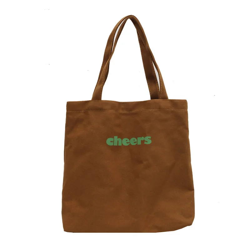 

New Pure Color Portable Canvas Bag 2021 Western Style Personality Large Capacity Shoulder Canvas Women Bag