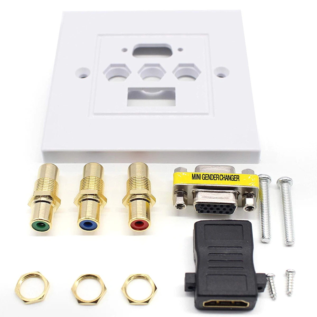 Настенная панель HDMI Female VGA 3RCA AV композитная Видео Аудио адаптер разъём настенная