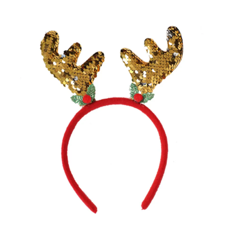 Новогодняя повязка на голову с оленями и Сантой|Рождественские повязки| |