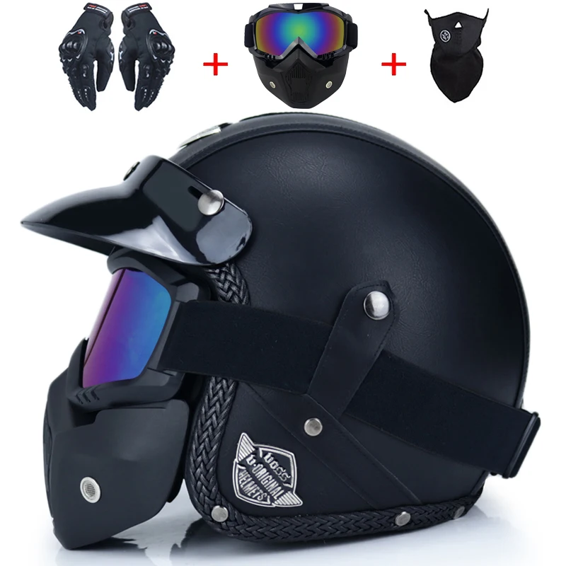

Open face 3/4 helmet personalized mens womens vintage retro motorcycle cascos de motociclistas helmets