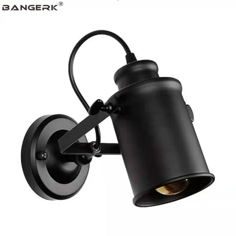 Loft Decor LED Wall Sconce Industrial Lamp Iron Signboard Vintage Light For Home Bedroom Indoor Lighting Lampara Pared | Освещение