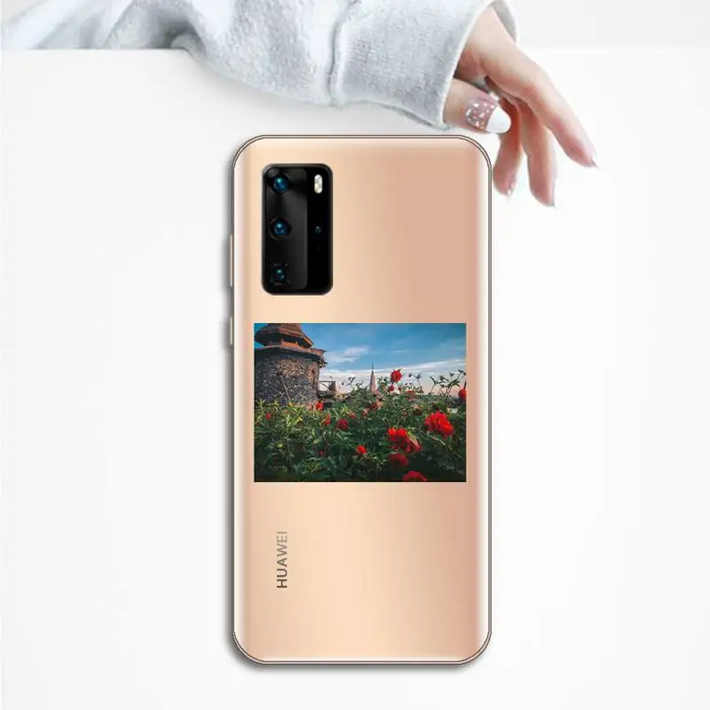 

Cottagecore Style Phone Case Transparent for huawei honor P 40 30 20 lite Pro 10 i 8 9 x p smart 2019