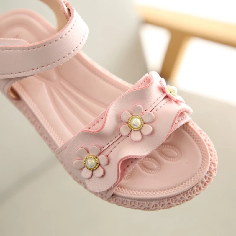 

Summer Baby Girl Shoes Breathable Anti-Slip Floral Design Shoes Toddler Soft Soled Baby Girls First Walkers