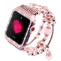 jewelry strap for apple watch band 45mm 41mm 3842mm women correa diamond elastic bracelet iwatch series 7 6 5 4 3 se 40mm44mm
