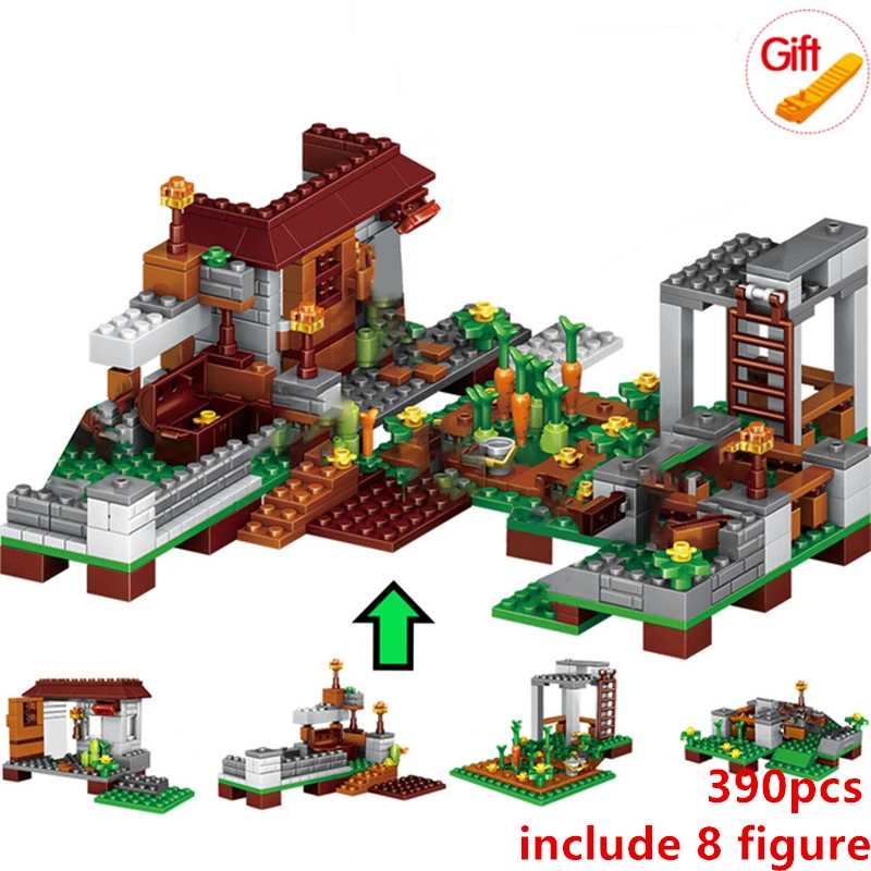 Новая ферма деформированный водопад лес дом Алекс зомби экшн-конструктор