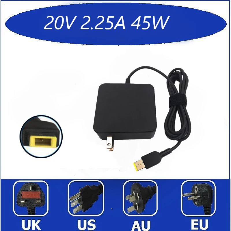 

FOR Lenovo 20V 2.25A square port DEAPAD S210 U330P notebook adapter charging cable K2450 YAGA11SADLX45DLC3A
