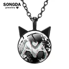 Женское Ожерелье SONGDA Death Note, подвеска в виде кошачьих ушей, чокер со стеклянным куполом, крутой ошейник, ювелирные изделия на шею, аксессуары для мальчиков и девочек, подарок