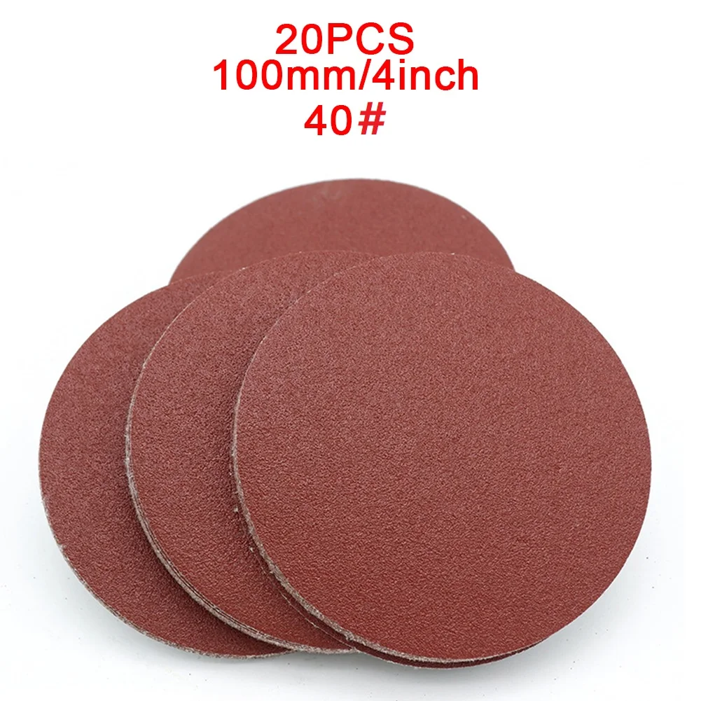 

20 шт., 4 дюйма/100 мм, Зернистость 40-, специальный шлифовальный диск для круглой полировки для полировки металла/алюминия, бронзы/твердой древе...