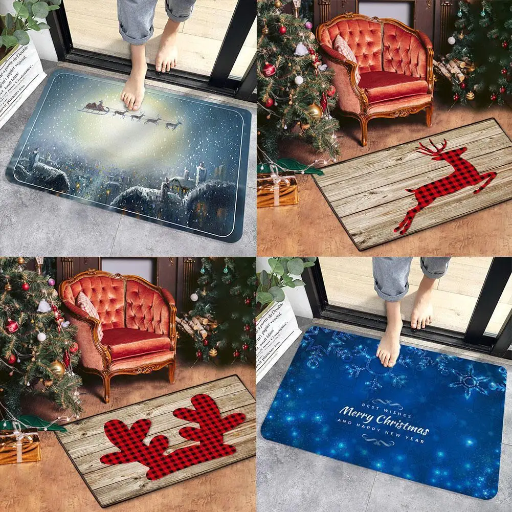 

Рождественский коврик с Санта Клаусом, уличный коврик, Рождественский Декор для дома, Рождество 2021, украшения, рождественский подарок, новы...