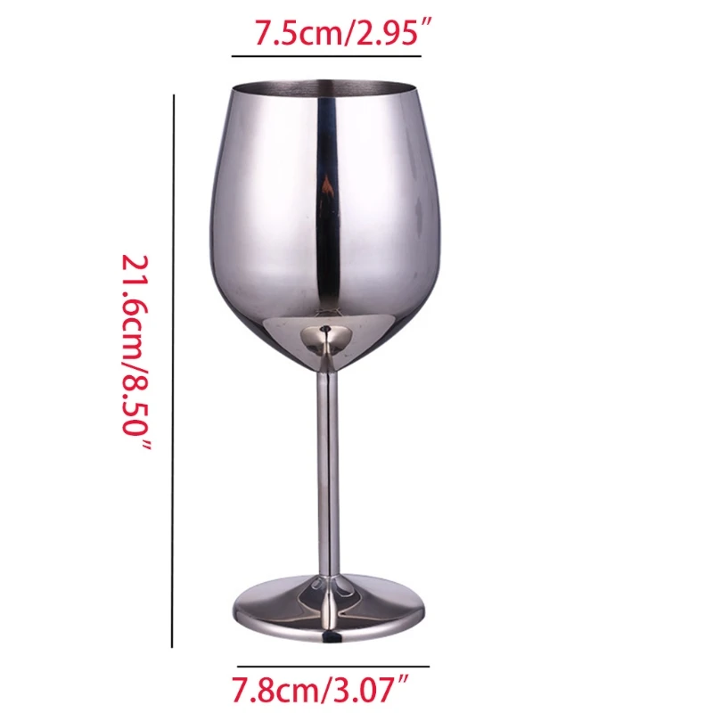 Бокал из нержавеющей стали для красного вина Металлический Стальной бокал
