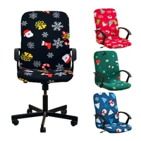 office chair cover elastic universal rotating armrest lifting computer chair seat cover anti dirty removable christmas slipcover