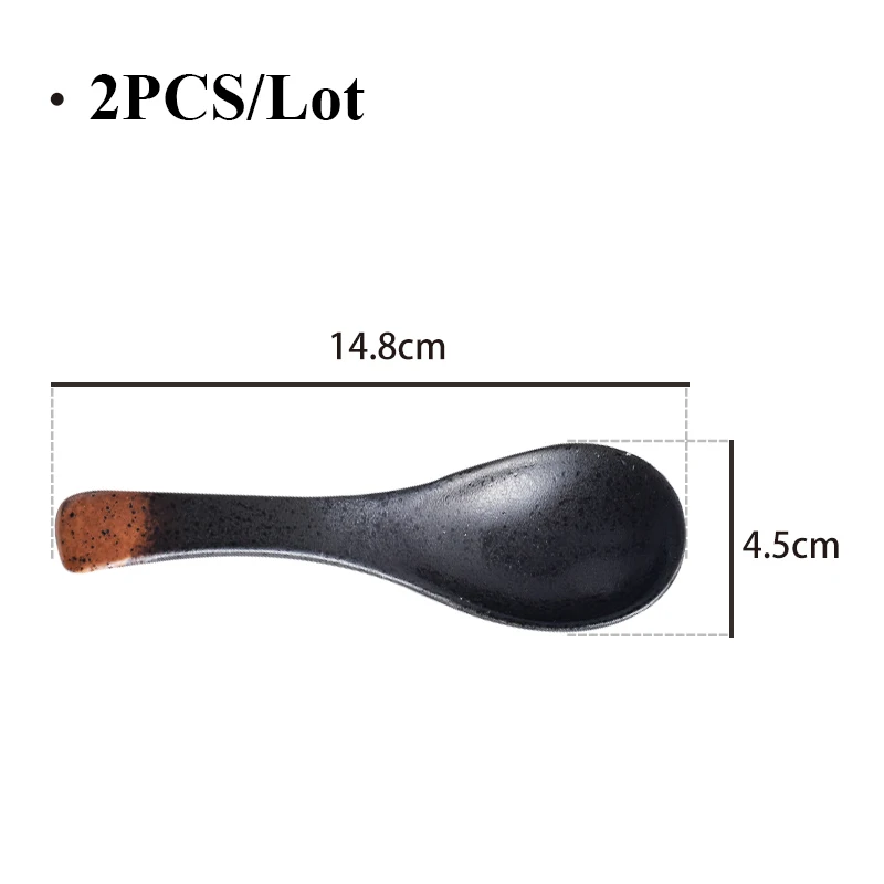 Керамическая ложка для супа в японском стиле 2 шт./лот винтажные маленькие