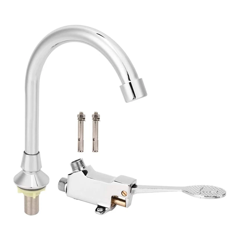 

Bathroom Faucet Wash Basin Faucet Single Hole Bathtub Faucet Faucet Set with Foot Pedal Fittings