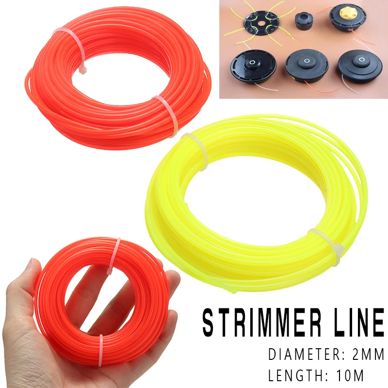 

10m x 2mm Brushcutter Grass Trimmer Strimmer Line Nylon Cord Wire Round String Lawn Strimmer Lines Garden Tool Mayitr