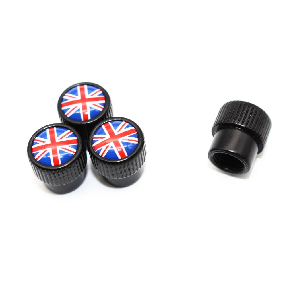 4 Pcs/Set Zinc Alloy England National Flag Tire Valve Stem Cap Wheel Air Caps for Auto Cars (Red Blue)|Стержни и колпачки