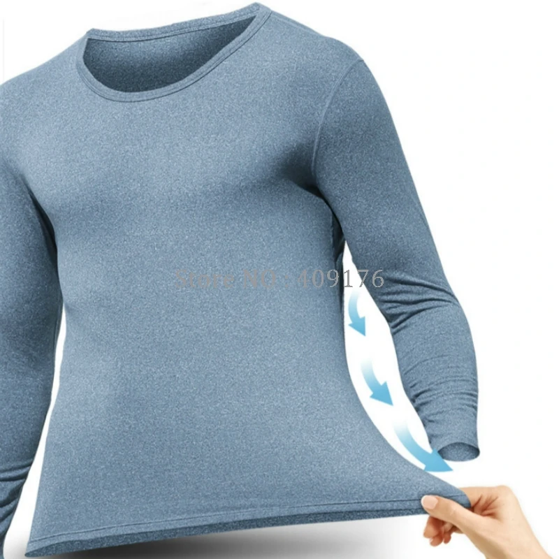 Men Thermal Underwear Winter Long Jhons Warm Body Clothes Slim Tops Open Pocket Buttoms Sets