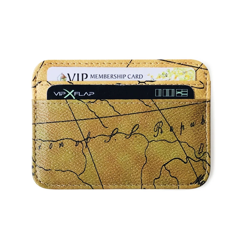 

1pcs Pu Leather Card Holder Wallet Coin Purse Card Holder Thin Credit Card Case Small Cards Pack Cash Pocket