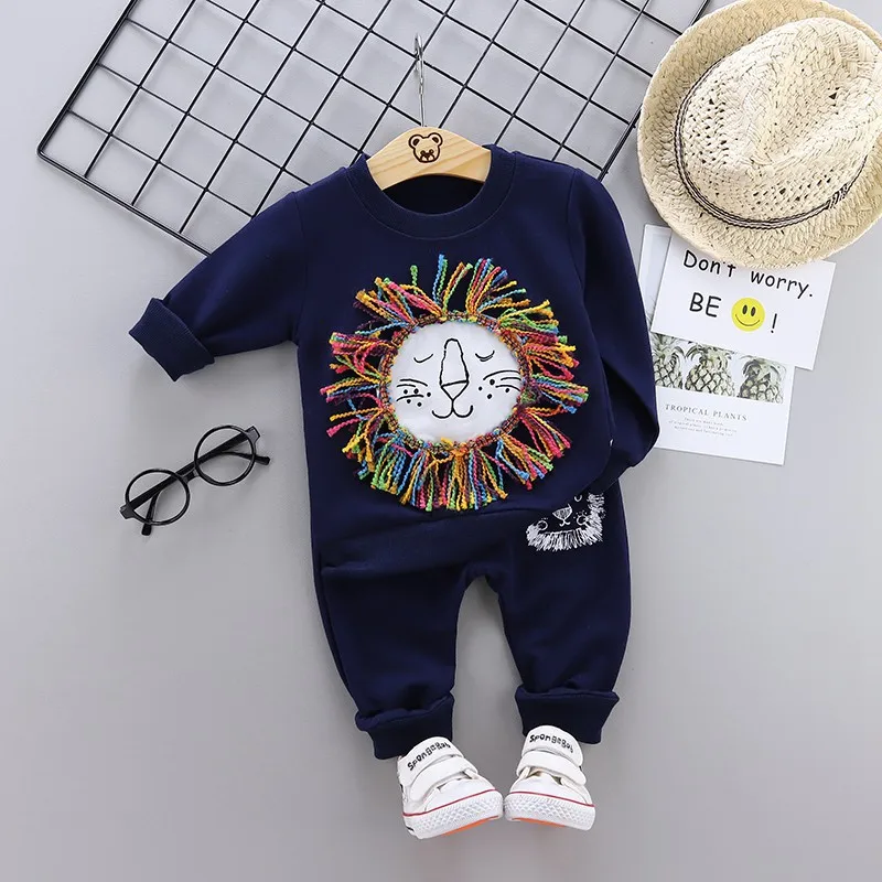 Новый 1-5yrs комплекты для мальчиков и девочек Сезон весна-осень Комплекты малышей