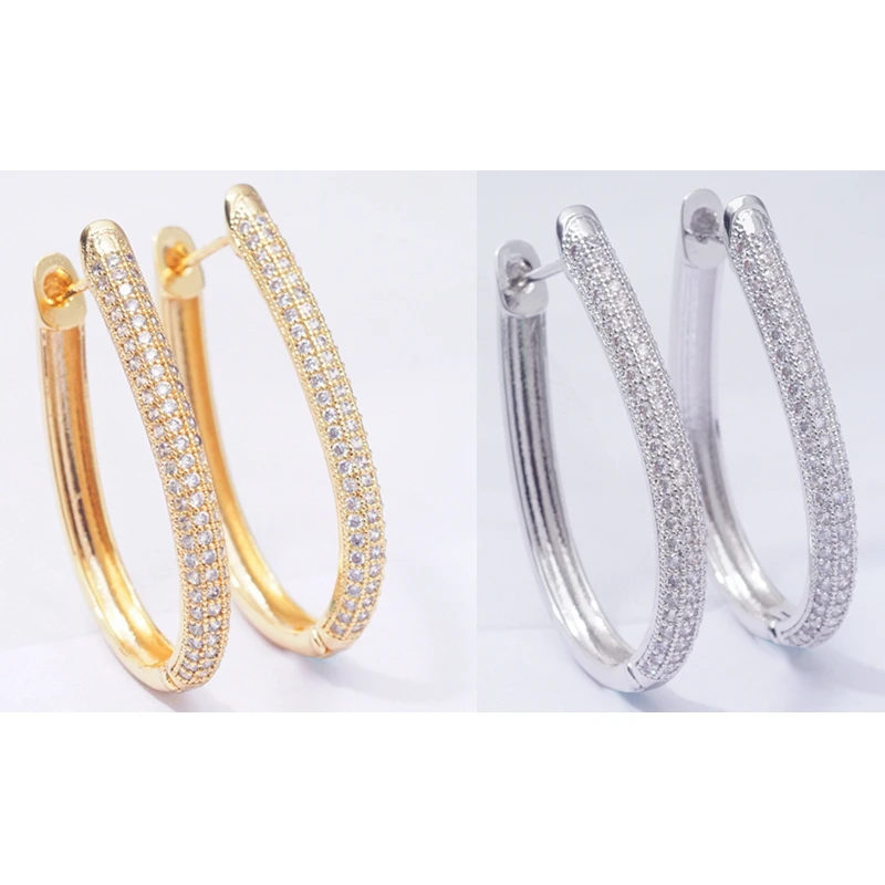 Роскошные большие круглые серьги кольца модные U с золотым наполнителем из