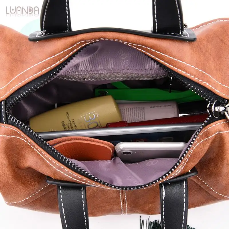 Повседневная Сумка-тоут женская кожаная сумка Высококачественная наплечная