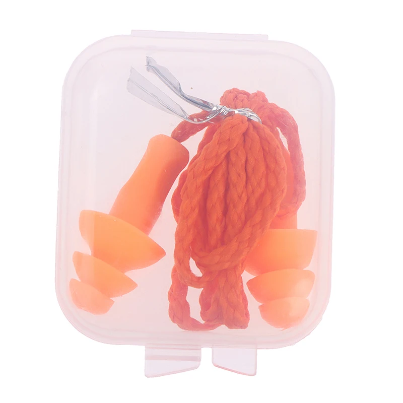 

5Pcs Soft Silicone Corded Ear Plugs ears Protector Reusable Hearing Protection Practical Use