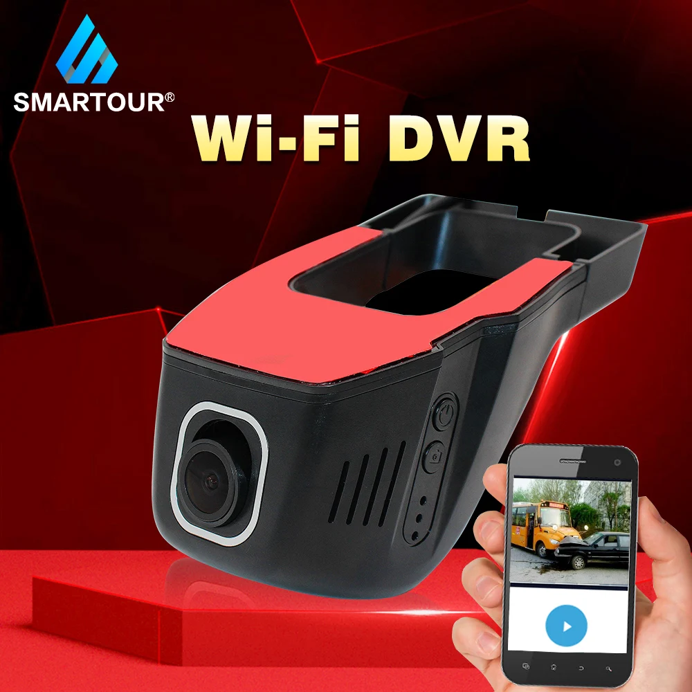 

Автомобильный видеорегистратор Smartour, с Wi-Fi, HD 1080P, ночным видением и мониторингом парковки