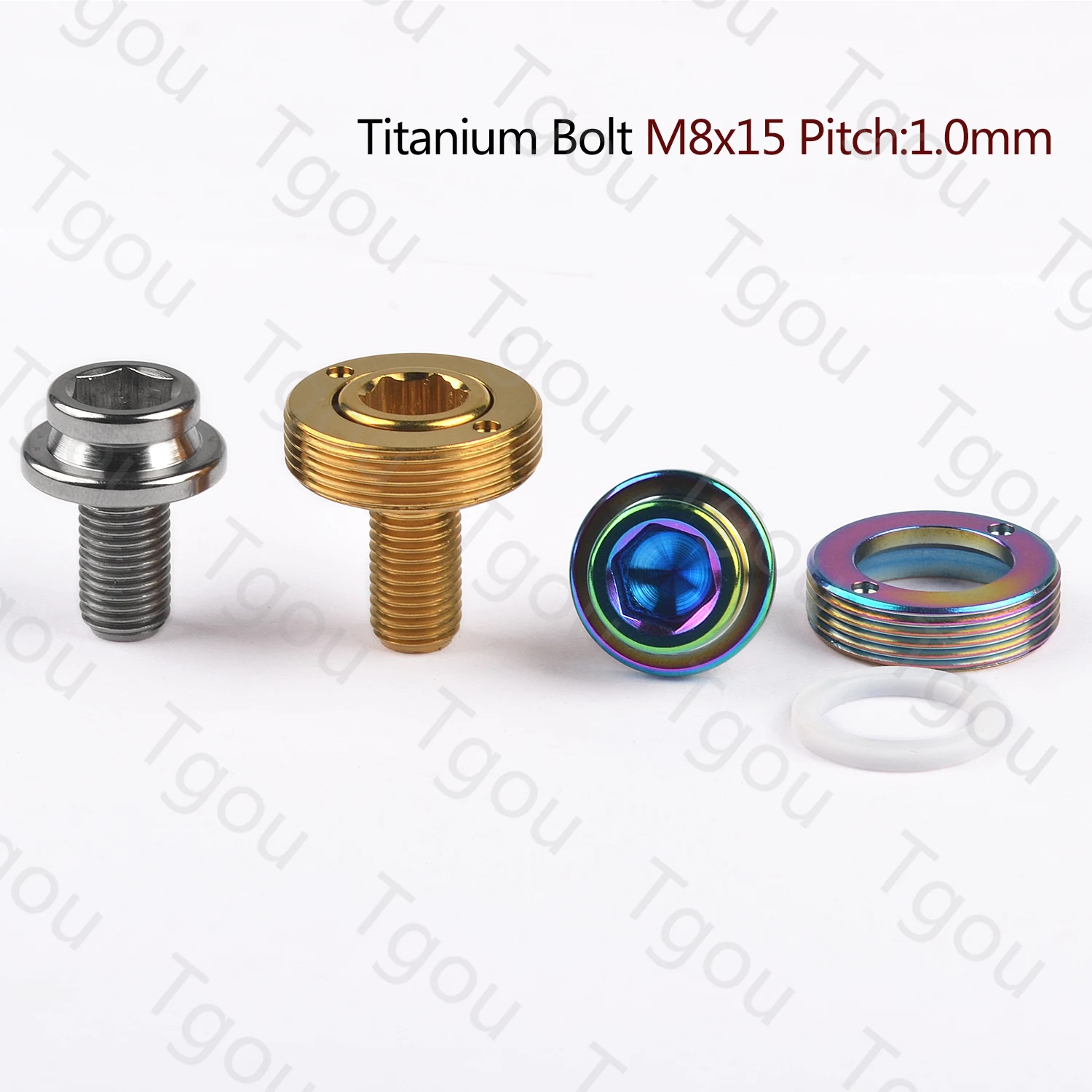 Tgou титановый болт M8x15mm квадратные шестигранные винты с прокладка крышки пыли для