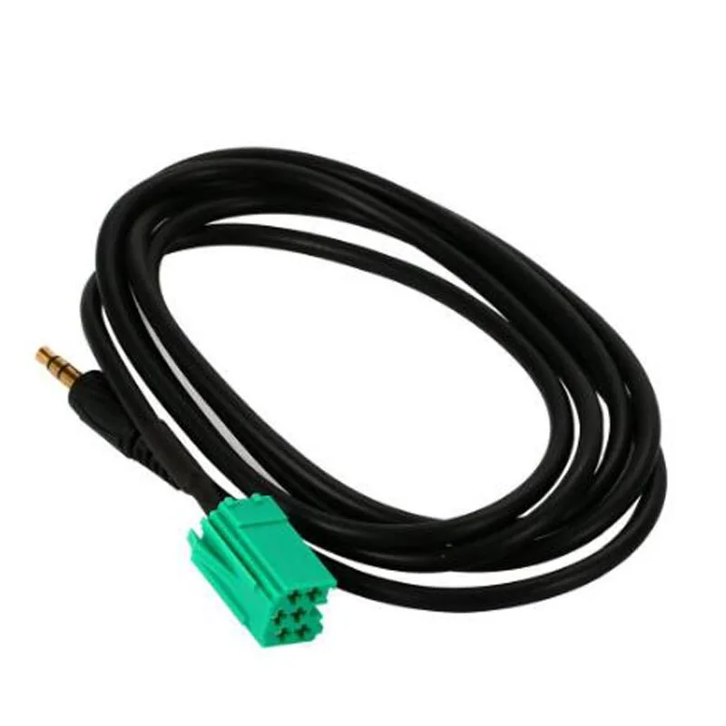 Зеленый автомобильный Aux стерео аудио линия входной адаптер новый кабель 3 5 мм