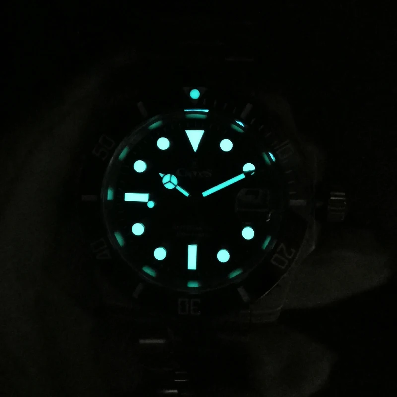 

Cronos Men's Diving Watch 40mm Black Dial Sapphire Ceramic Bezel PT5000 Automatic Movement 200M Water Resistance Stainless Band