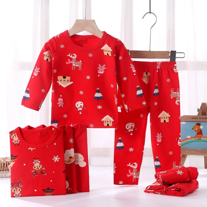 

Новогодний костюм для родителей и детей с 5 рисунками, костюмы для косплея, Детская Пижама, одежда для малышей, хлопковый костюм с мультяшным...