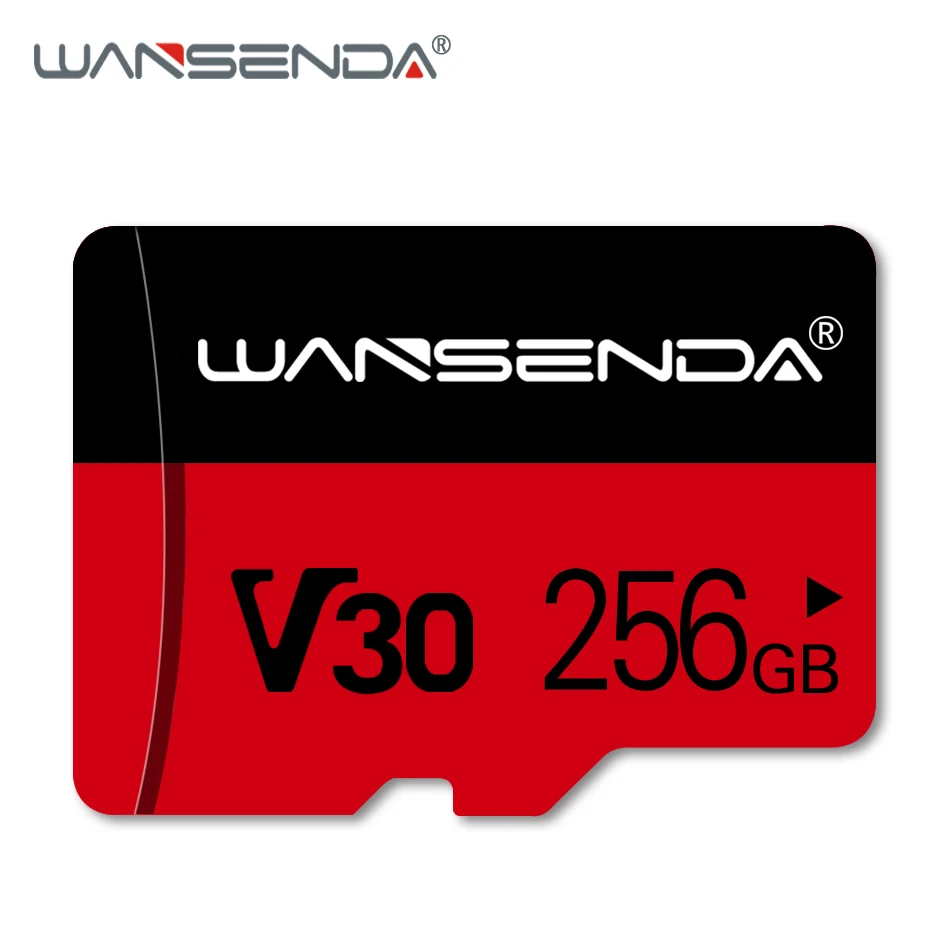 WANSENDA карту памяти V30 256 ГБ 128 Гб 64 32 оперативной 16 встроенной 8 TF карты Class10 флеш с