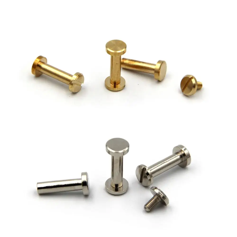 

Leather Screw Rivets Brass Chicago Srew Back Book Binding Rivet