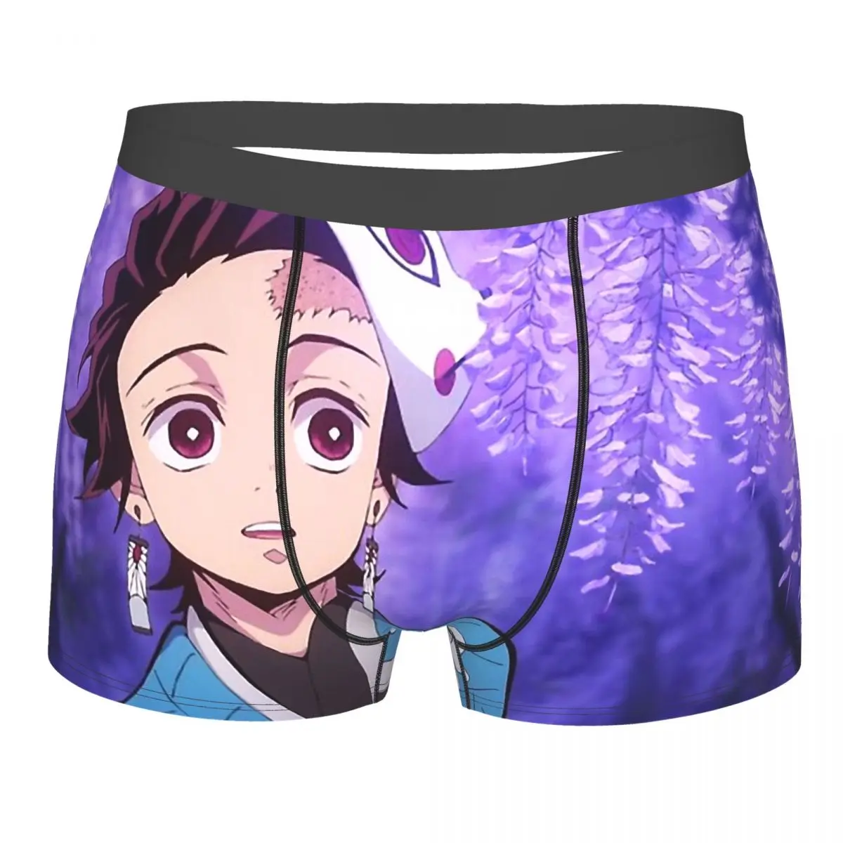 

TANJIRO Demon Slayer Kimetsu No Yaiba Kamado Anime Underpants Breathbale Panties Male Underwear Print Shorts Boxer Briefs