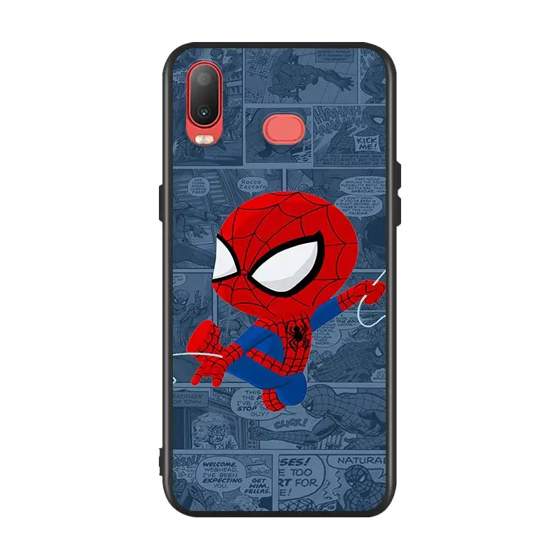 

Spiderman captain america for Samsung Galaxy A9 A8 Star A750 A7 A6 A5 A3 Plus 2018 2017 2016 Black Phone Case Soft Cover