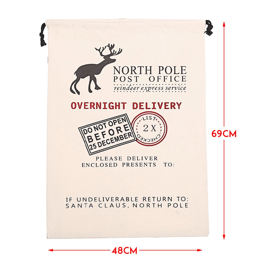 2020 Новогодний подарок мешки Санты персонализированный большой мешок Санта