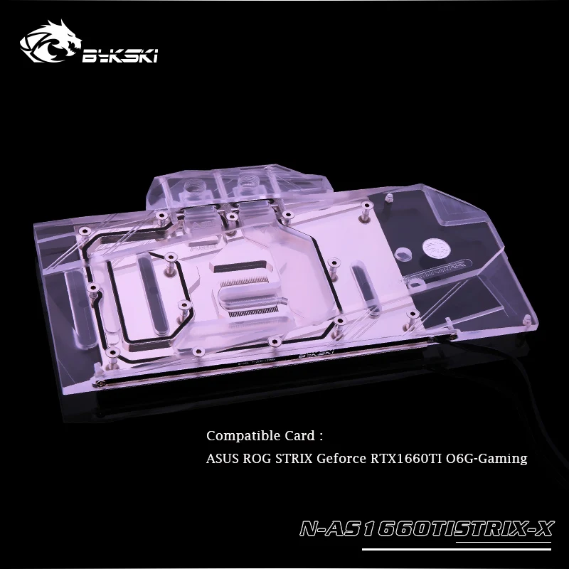 Кулер для графического процессора Bykski ASUS ROG STRIX Geforce RTX1660TI O6G Gaming полностью