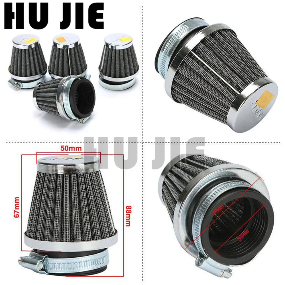 Универсальный Воздушный фильтр для мотоцикла 54 мм Honda Yamaha Suzuki Kawasaki Cafe