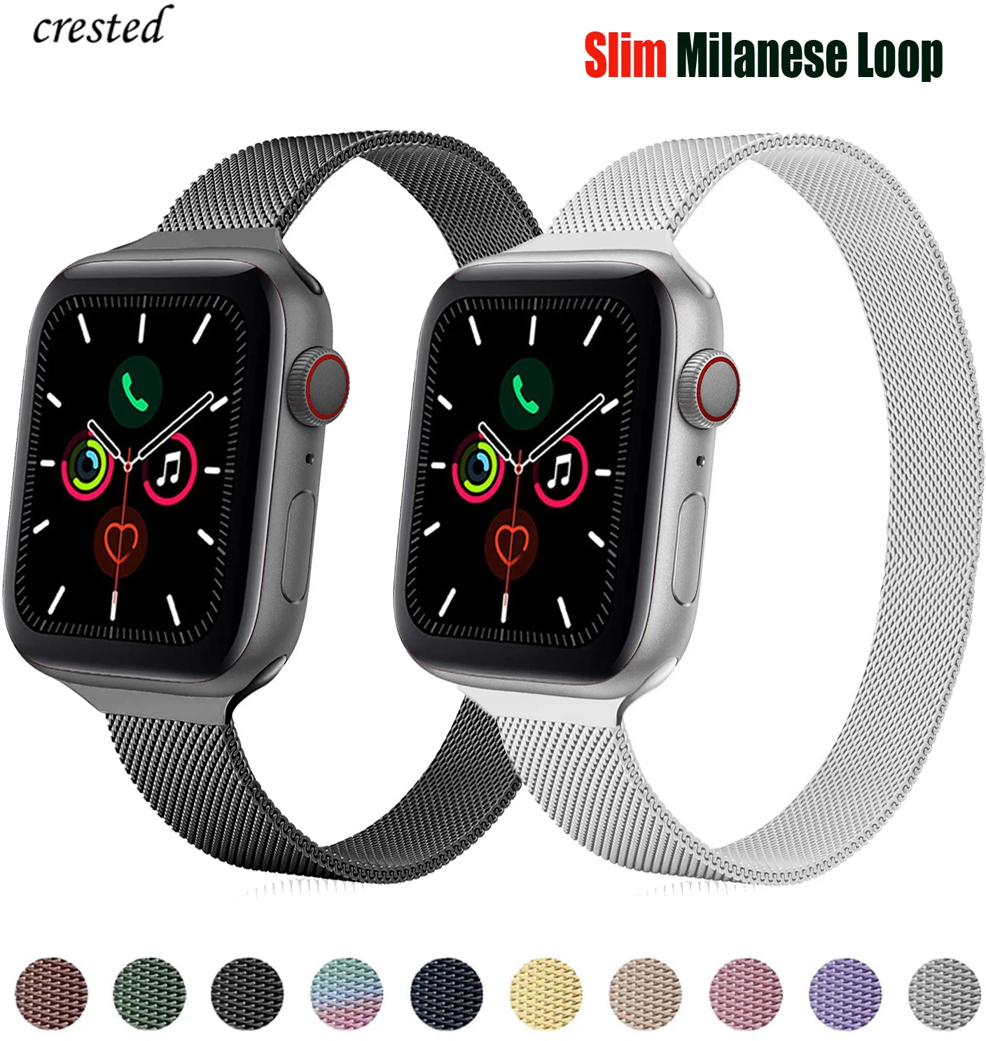 

Тонкий ремешок петля для apple watch band 44 мм 40 мм 41 мм 45 мм 38 мм 42 мм, металлический браслет для iwatch series 7 6 SE 3 4 5