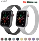 Тонкий ремешок для часов Apple Watch SE 7654321 38 мм 40 мм 41 мм, металлический браслет-петля, ремешок для наручных часов 42 мм 44 мм 45 мм