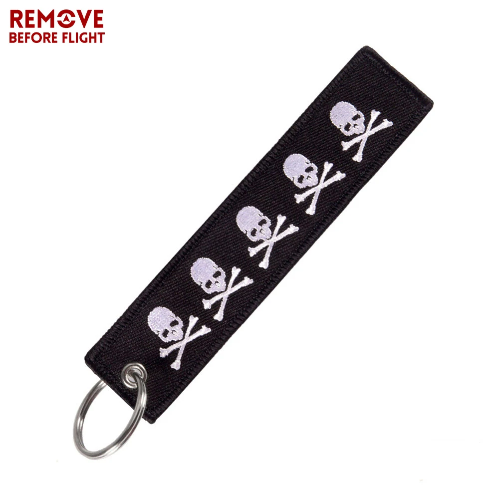 Брелок для ключей с вышивкой модный брелок в полоску от производителя мотоцикла 3