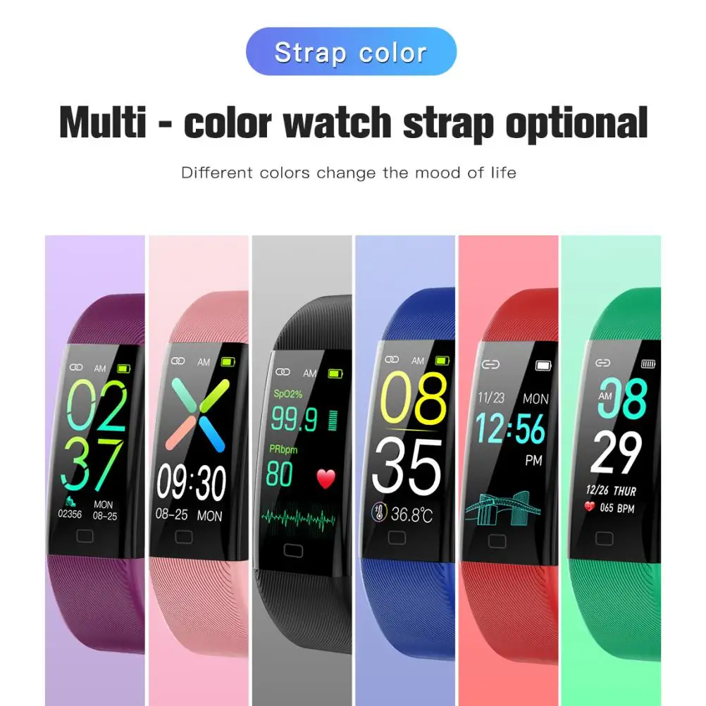 

F07T Fitness Bracelet Heart Rate Monitor Wear Resistant Waterproof Intelligent Sleep Monitor Wristband for Running Swimming