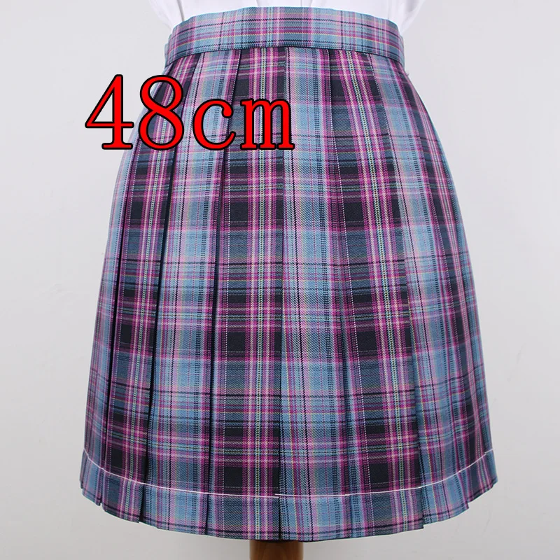 

2020 S-XL High Waist A-Line Women Skirt Striped Stitching Sailor Pleated Skirt Elastic Waist Sweet Girls Dance Skirt Plaid Skirt