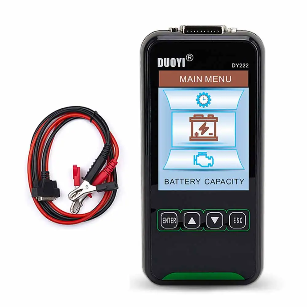 

DUOYI DY222 12V/24V Car Battery Load Tester Multifunctional Battery Health Checker Car Quick Cranking Charging Diagnostic Tool