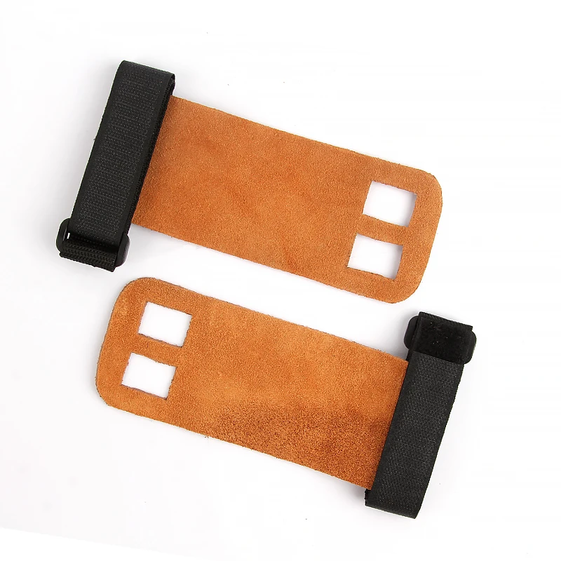 brown 1 пара s m l рукоятка из синтетической кожи Кроссфит Гимнастика защита ладоней перчатка подтягивающая штанга поднятие веса - Цвет: brown