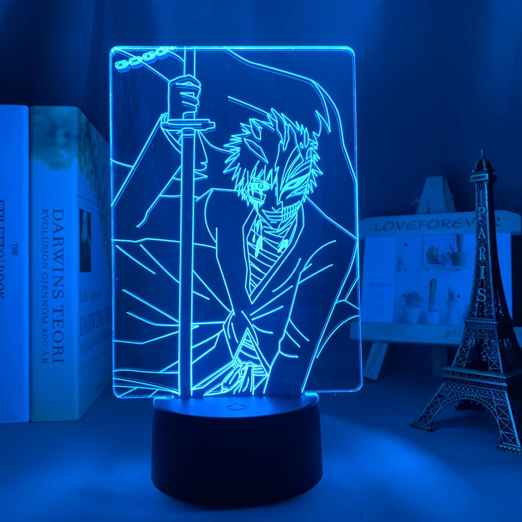 

3d Light Anime Bleach Night Light for Home Decoration Nightlight Cool Birthday Gift Acrylic Led Night Lamp Bleach Manga